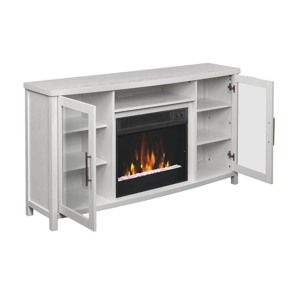 Classic Flame Rossville 54 in Media Console Electric Fireplace TV Stand in White