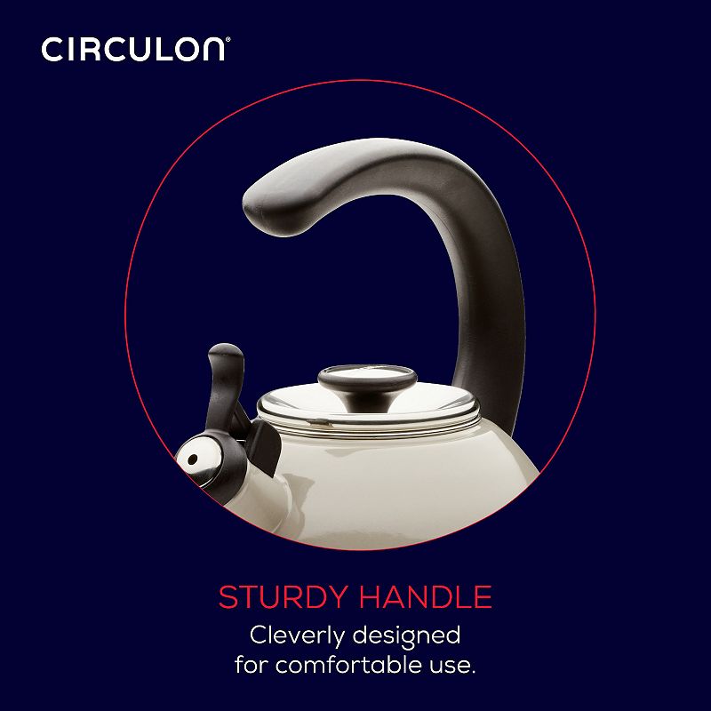 Circulon 2-qt. Enamel-on-Steel Whistling Tea Kettle