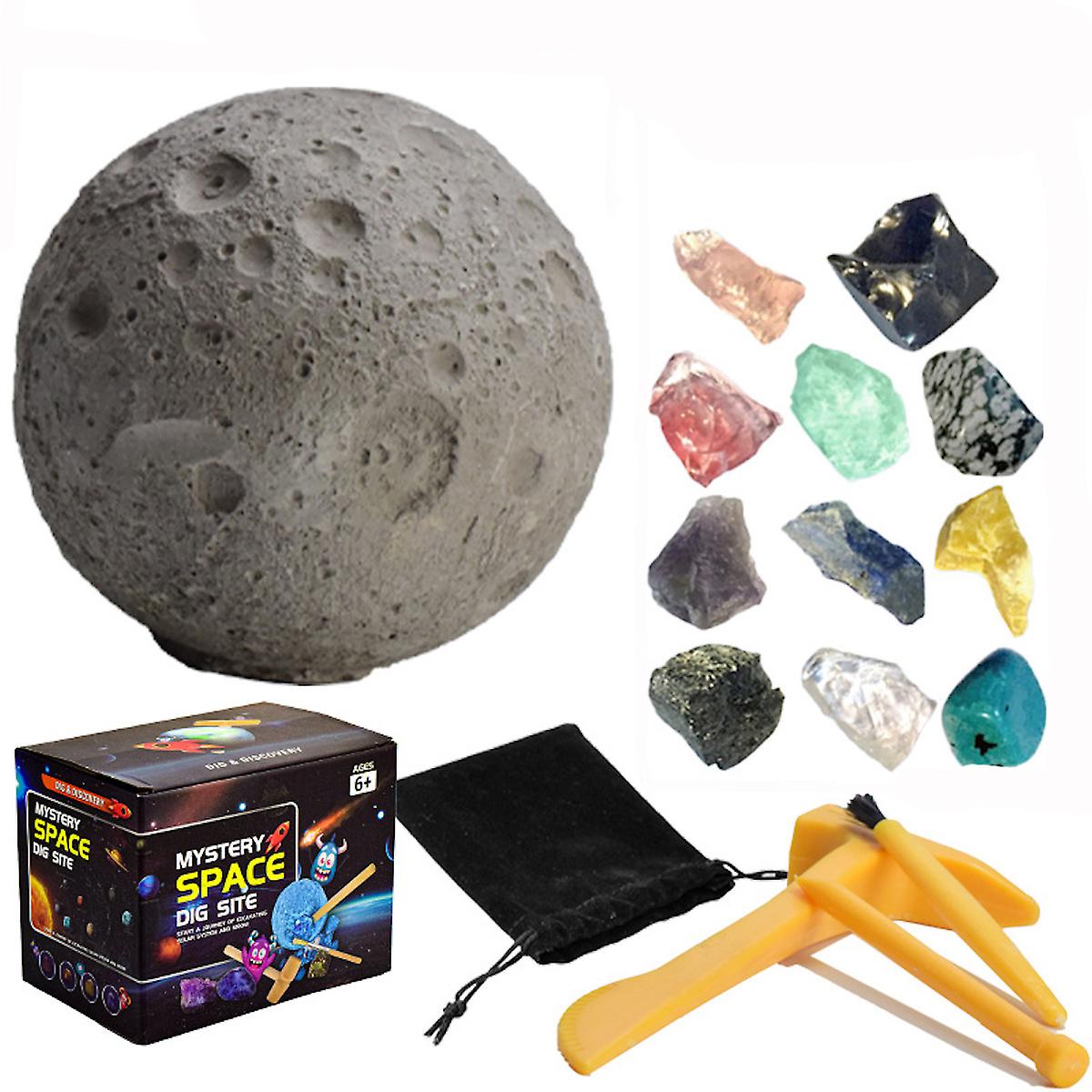 Mystery Space Dig Moon Fossil Dig Archaeological Excavation Kit ，educational Science Kit Learning Toys For Kids