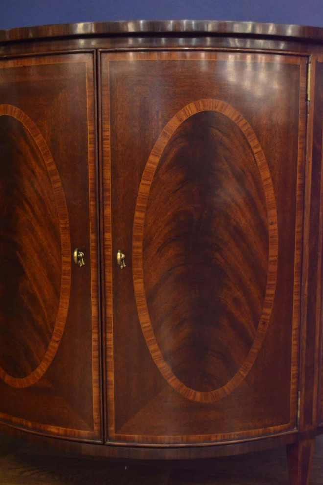 Hepplewhite Mahogany Demilune Cabinet by Leighton Hall   Traditional   Accent Chests And Cabinets   by Leighton Hall Furniture  Houzz