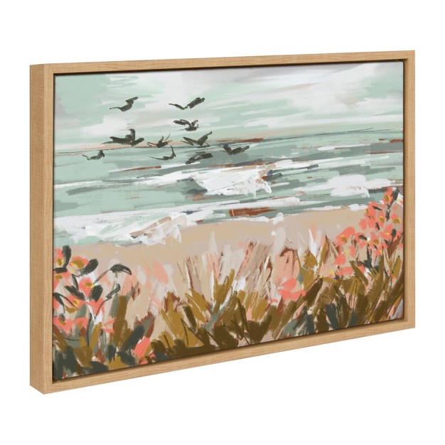 X 24 quot Sylvie Landscape 09 Beach Framed Canvas By Annie Quigley Natural Kate amp Laurel All Things Decor