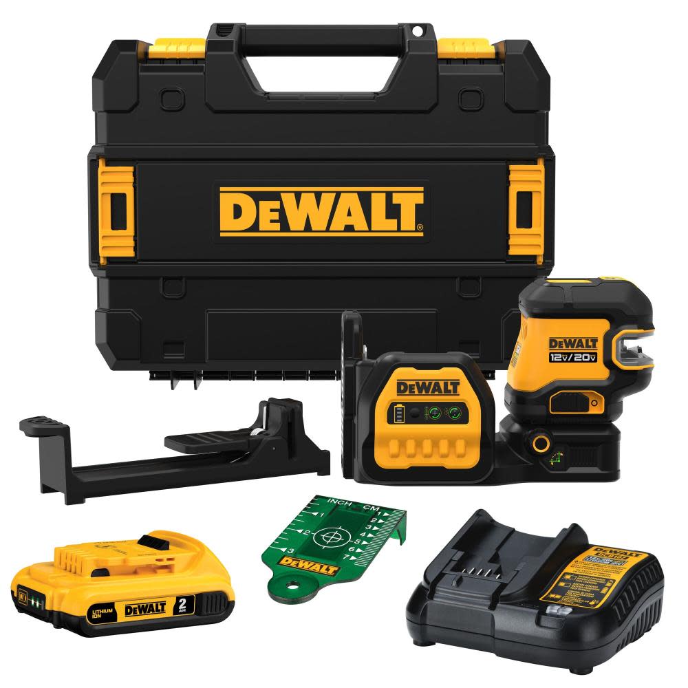 DW 20V MAX 2 Spot Green Line Laser Cordless Kit DCLE34220G from DW