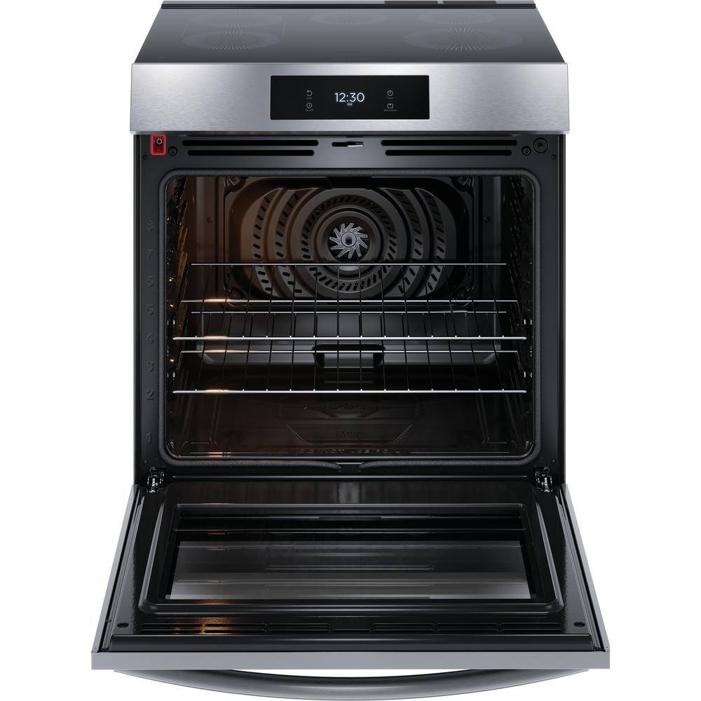 FRIGIDAIRE GALLERY 30 in. 6.2 cu. ft. 5 Element Slide-In Induction Range in Smudge-Proof Stainless Steel with Total Convection and Air Fry GCFI3060BF