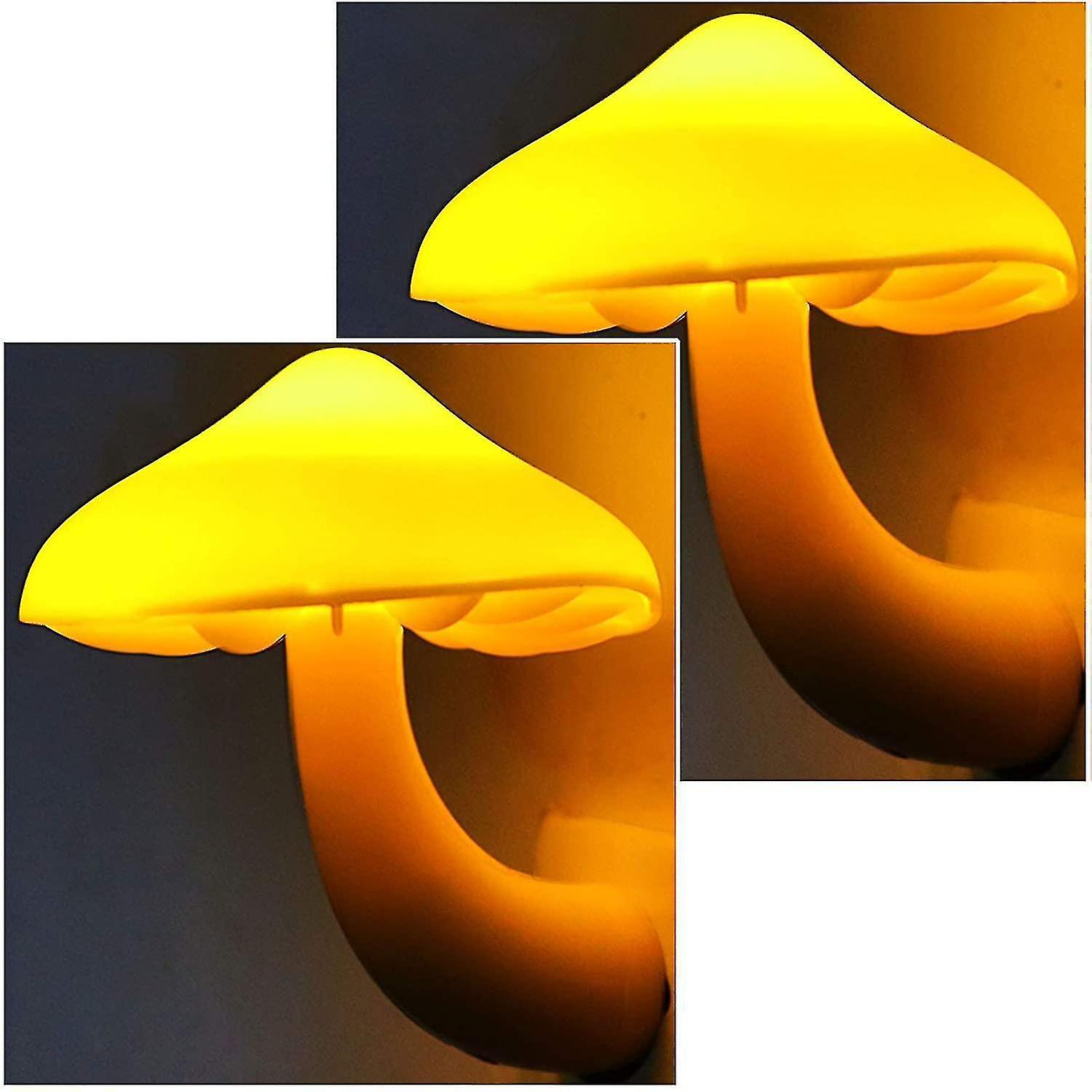 2pack Mushroom Night Light Plug In Lamp ， Led Night Lights For Adults Kids Baby Children Nightlight Wall Lamp For Bedroom Bathroom，toilet，stairs，kitch