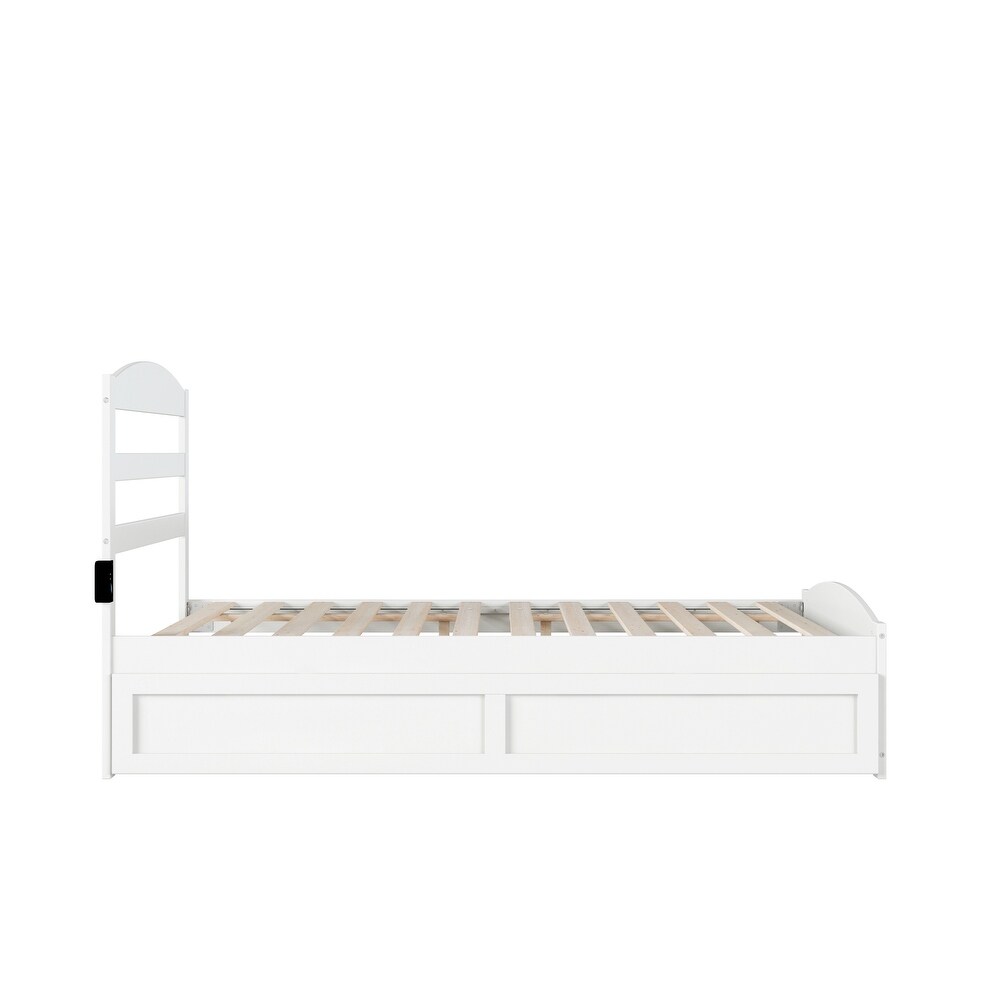 Warren Platform Bed with Footboard and Twin Trundle