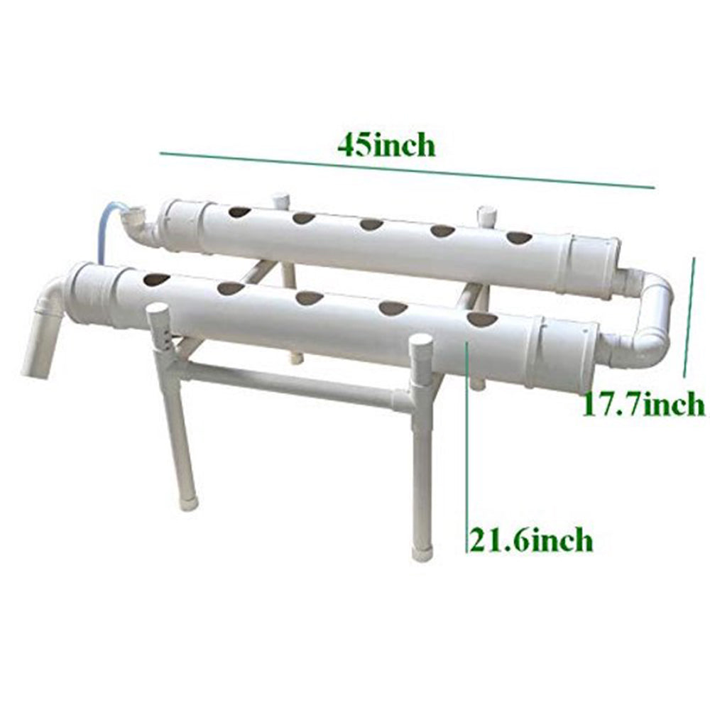 TECHTONGDA Hydroponic 10 Holes Site Grow Kit Vegetable Planter Garden Indoor Plant Grow System