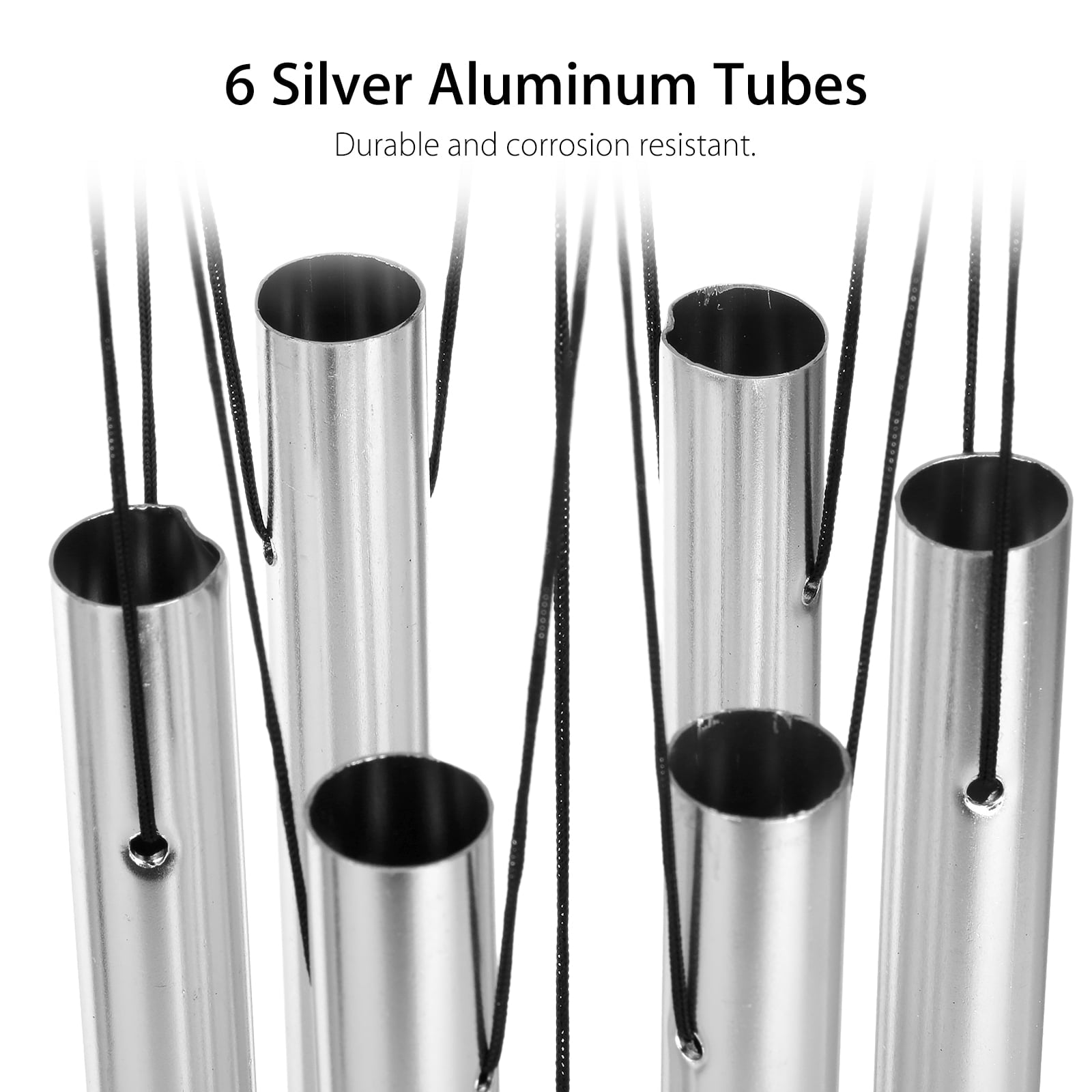 Wind Chimes Outdoor Large Deep Tone， EEEkit 30in Memorial Wind Chimes with 6 Aluminum Tubes Tuned to Amazing Grace Produce Soothing Music in Memory， Perfect Memorial Gift for Your Home， Yard Decor