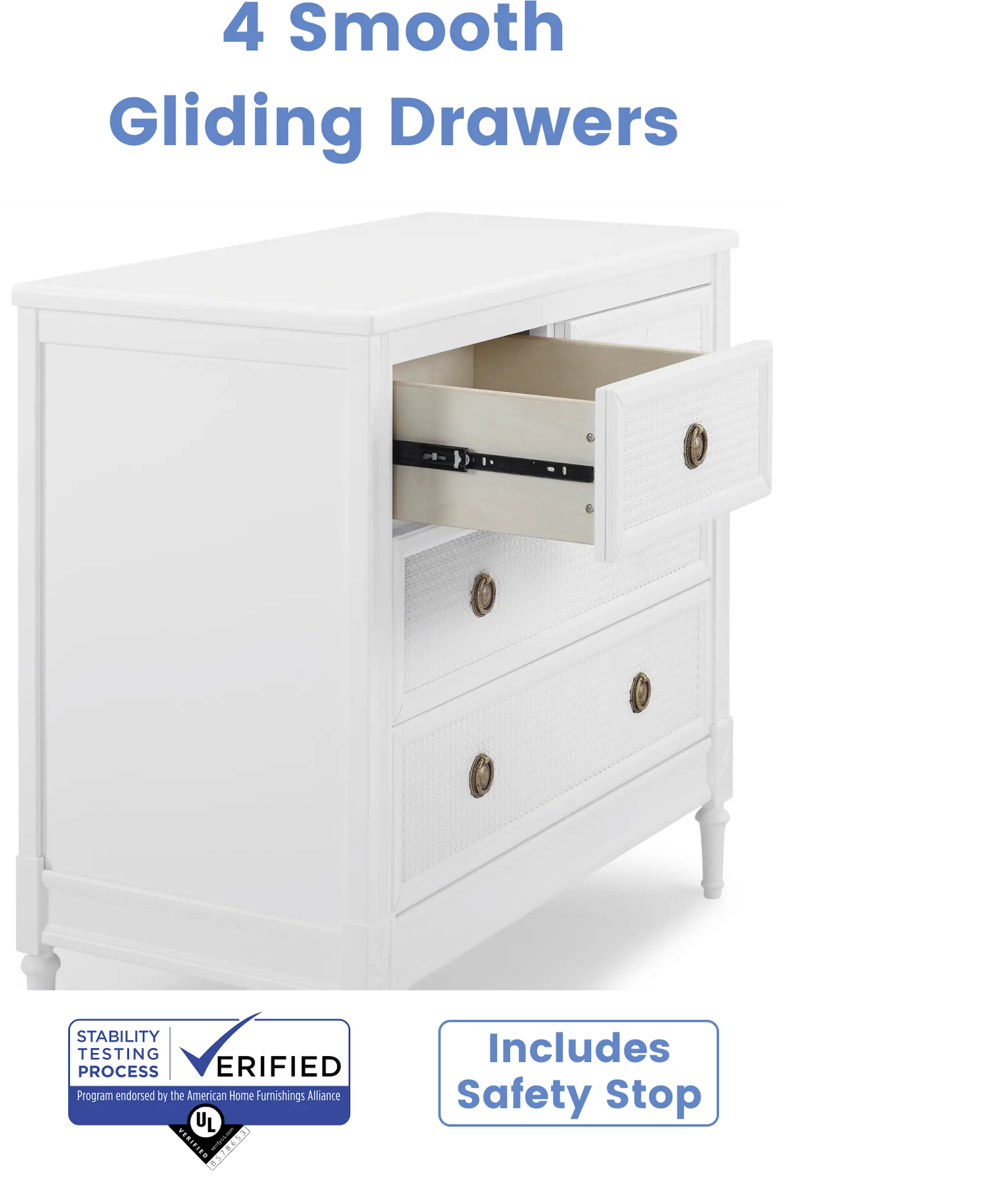 Madeline White Dresser with Changing Top