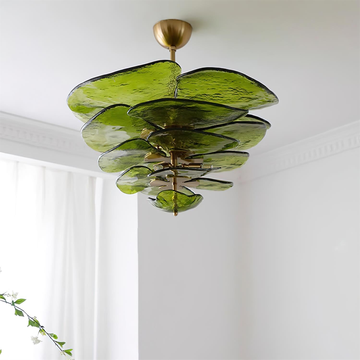 Petals Gold Murano Chandelier