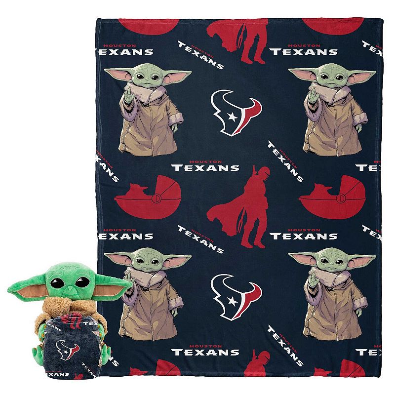 Northwest x Disney Houston Texans Yoda Hugger Pillow and Silk Touch Throw Set