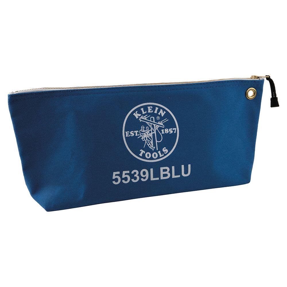 Canvas Tool Bag with Zipper, Blue