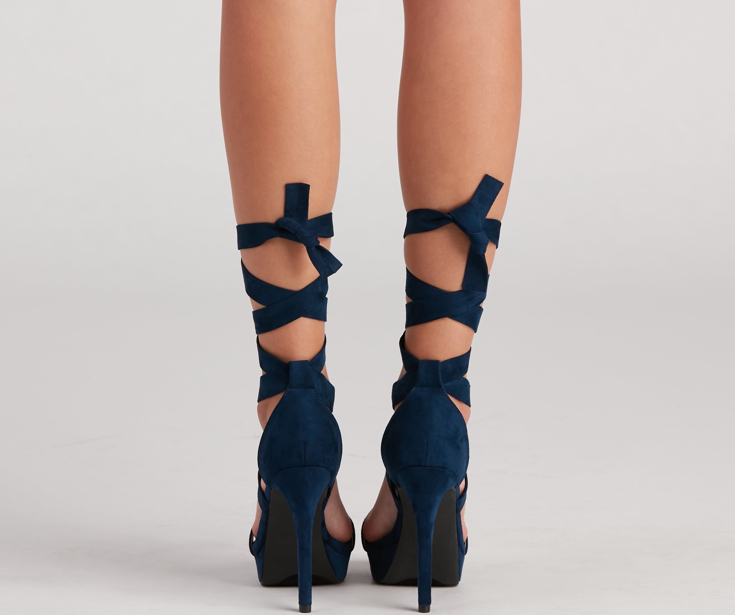 Make A Point Lace-Up Stiletto Heels