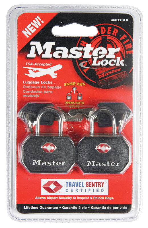 LUGGAGE LOCK TSA 2PK BLK