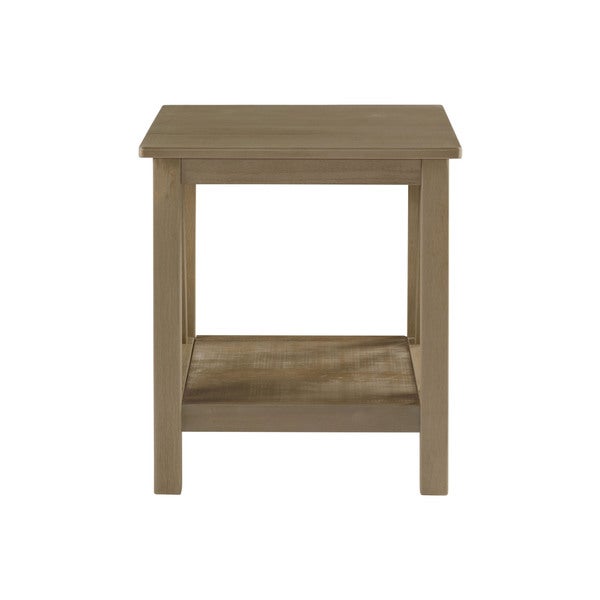 Linon Elaine Driftwood End Table