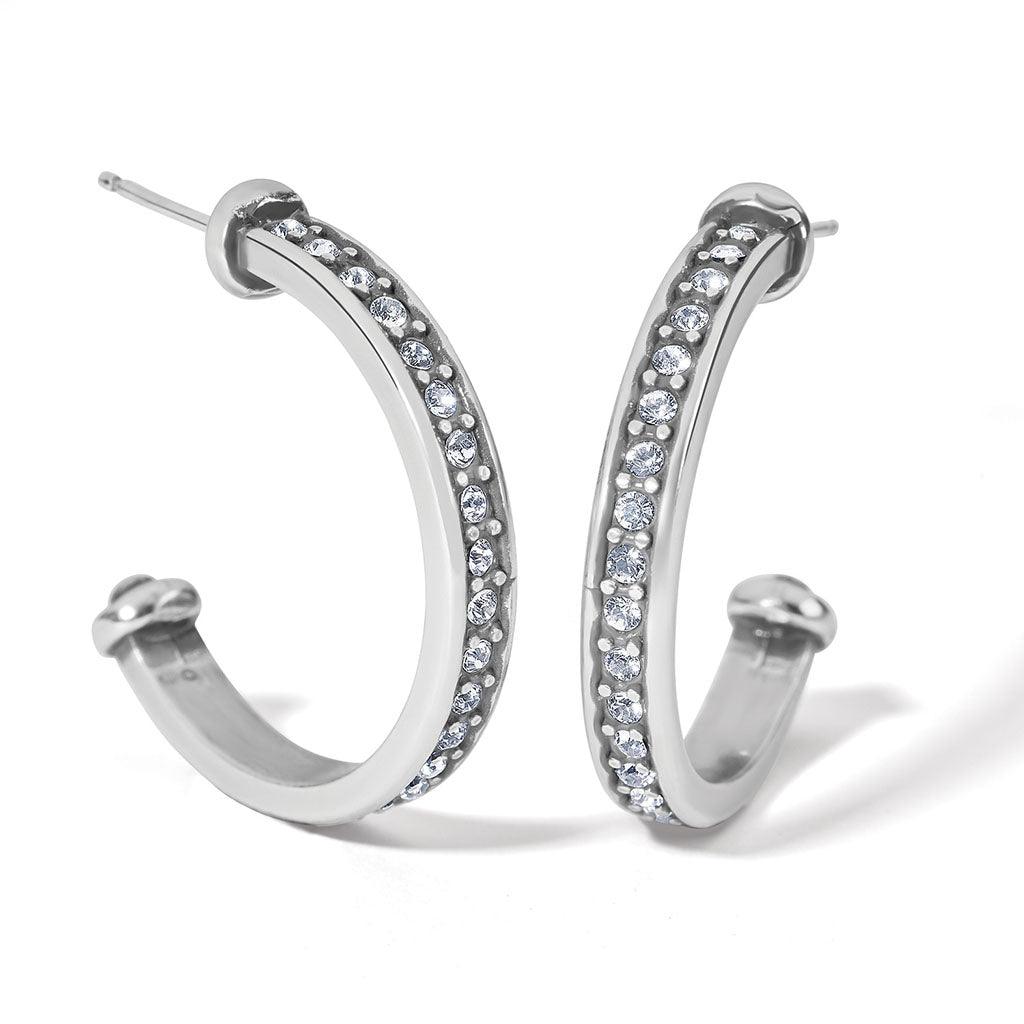 Brighton  Meridian Zenith Medium Hoop Earrings in Silver