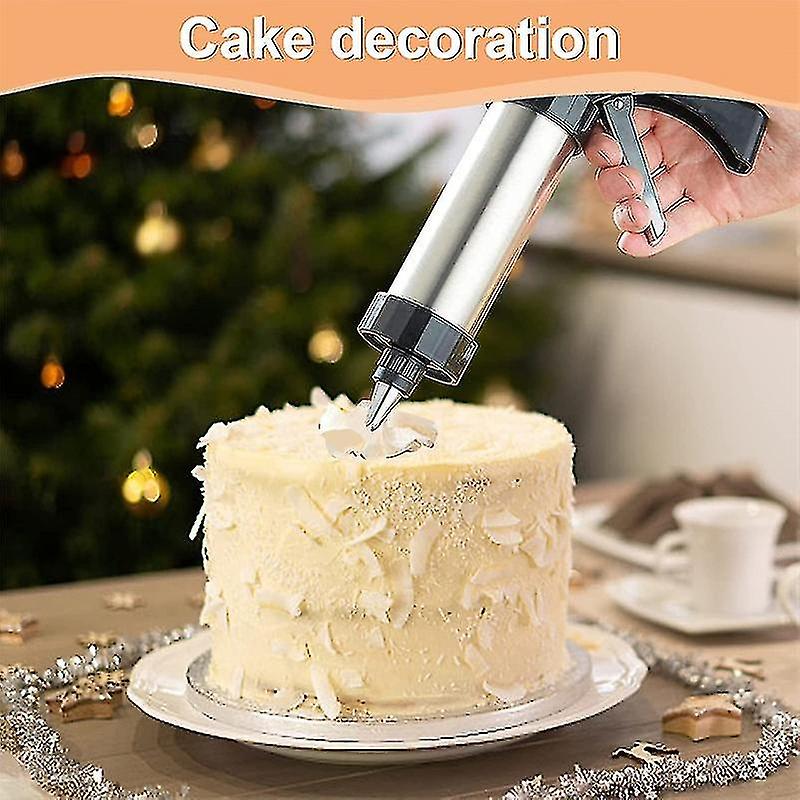 Stainless Steel Cake Cream Decorating Gun Sets Cookie Making Machine Nozzles Mold Pastry Syringe Ext