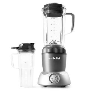 NutriBullet Select 32 oz. 2-Speed Gray Blender with Additional Pitcher and Lids NB-50200