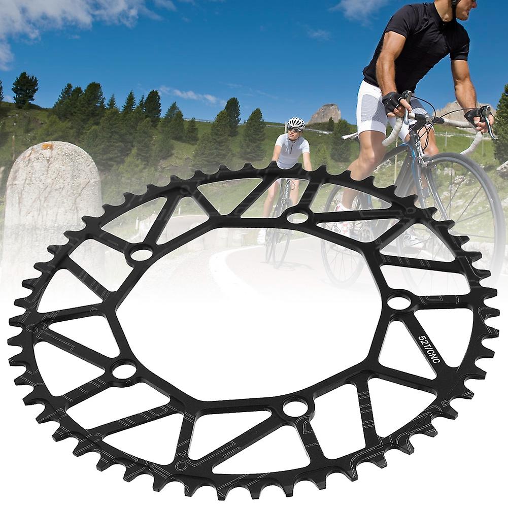 Ztto Ultra Light Lp Bike Positive andamp; Negative Teeth Single Chainring 130bcd Chain Wheel Bicycle Accessory(52t )