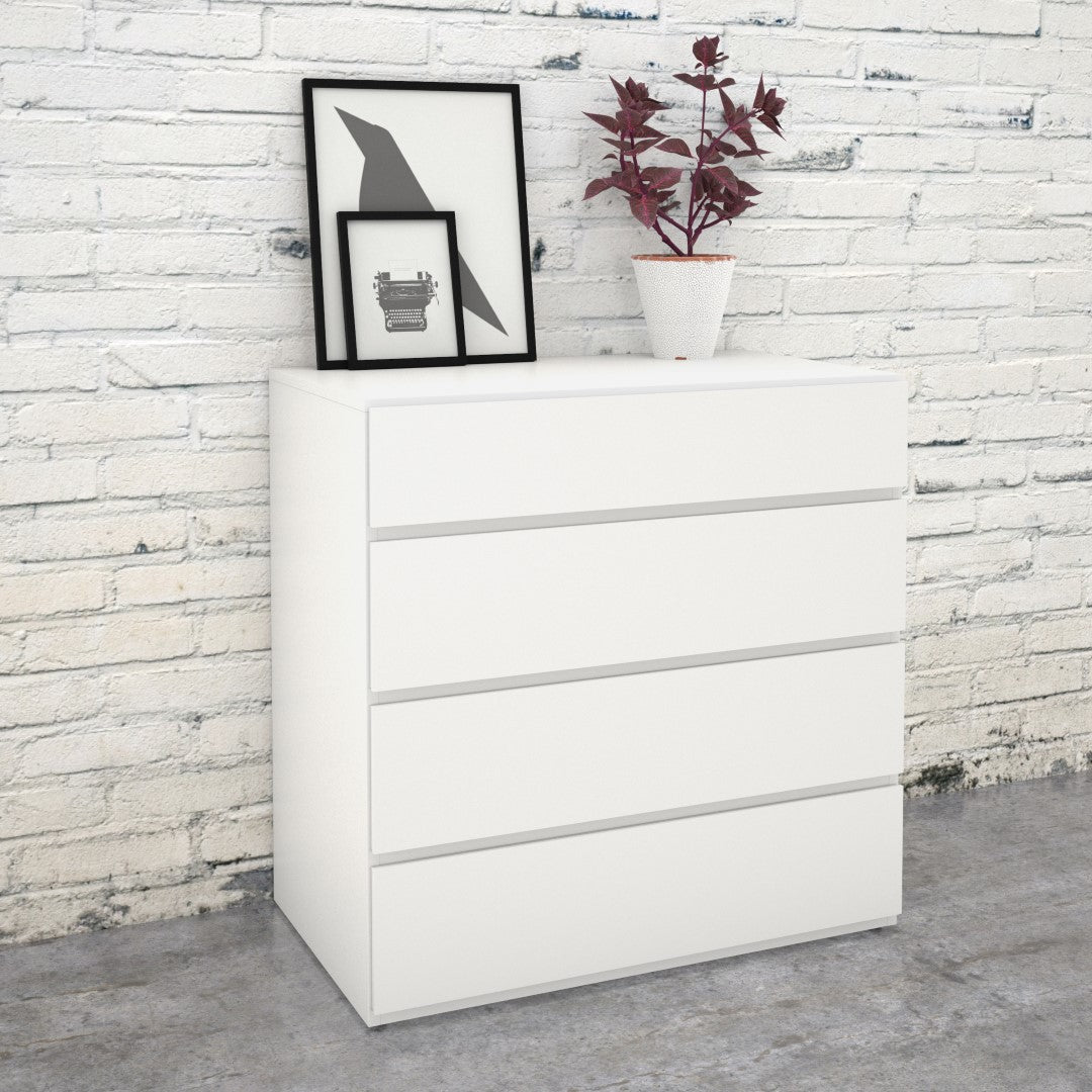 Nexera Modern 4 Drawer Chest in White