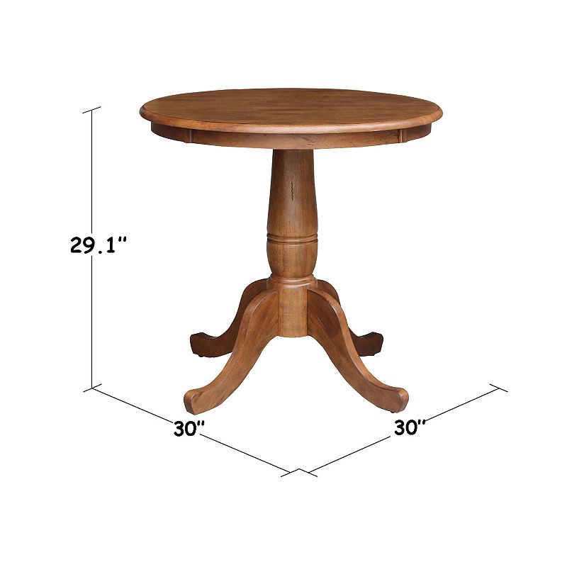 30 Round Top Pedestal Dining Table