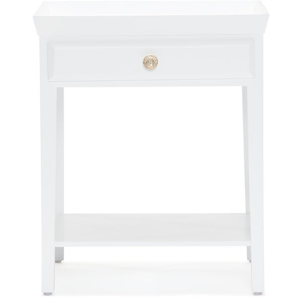 Finch Hampton Side Table with Drawer， White