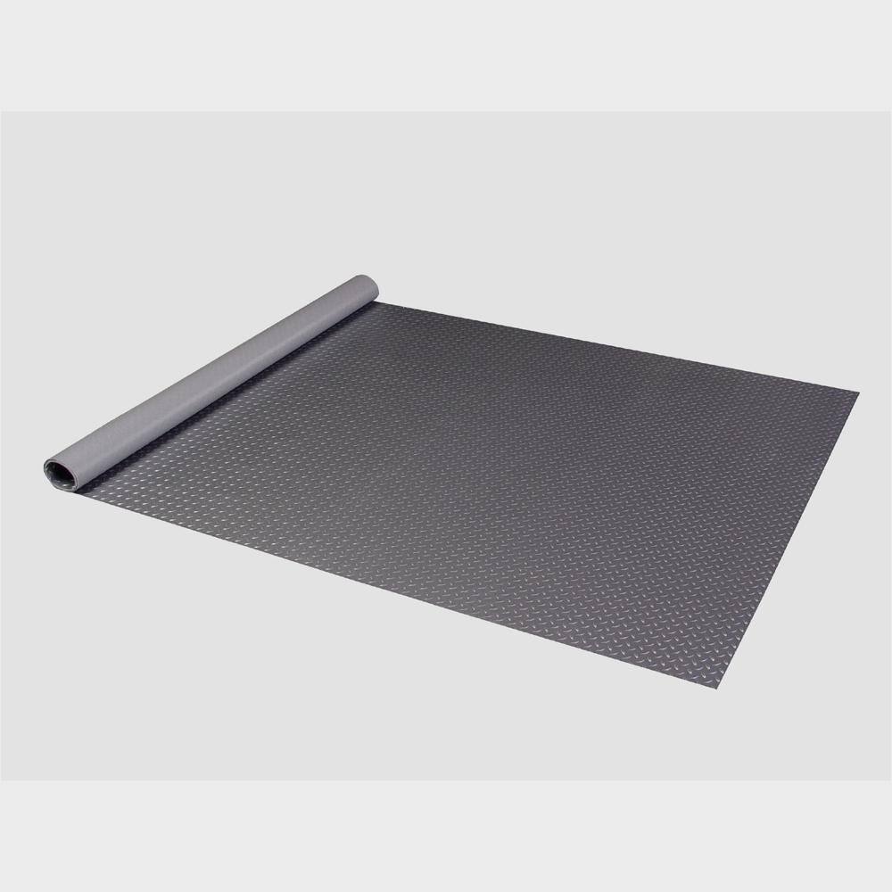 Diamond Deck 5 ft. x 7.5 ft. Charcoal Textured PVC Motorcycle Mat 86057