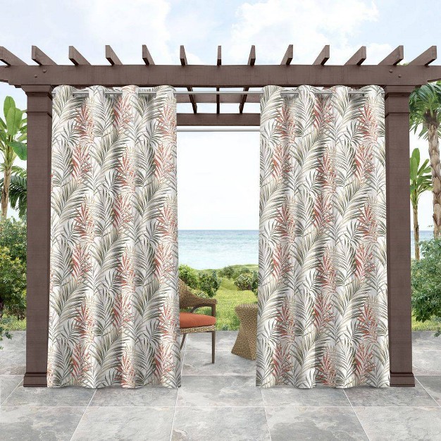 Set Of 2 Indoor outdoor Palm Curtain Panels Breeze Off White Tommy Bahama