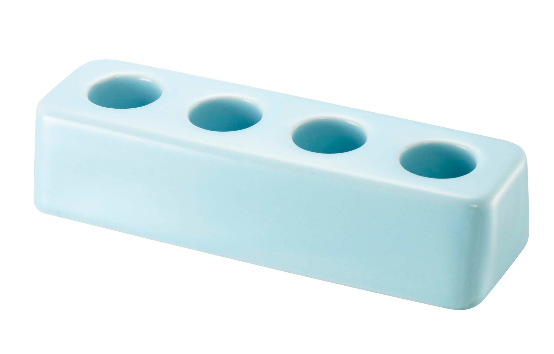 Plain Rectangular Ceramic Toothbrush Stand in Various Colors