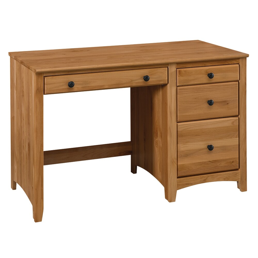 Coder Crossing Solid Wood 4 Drawer Desk