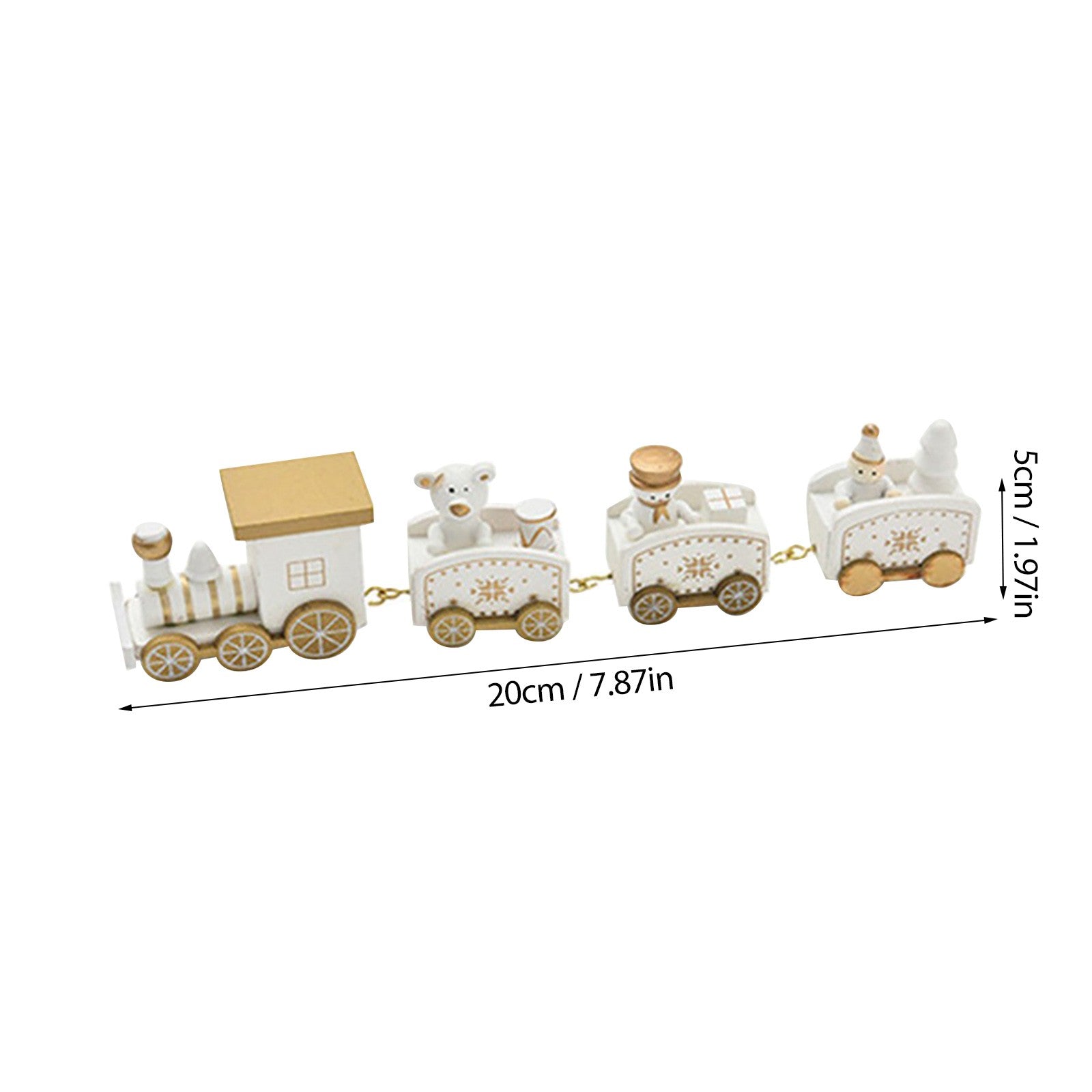 Pieces Of Christmas Train Decoration Gift Cute Wooden Mini Train Set Children Christmas Party Gift Toys