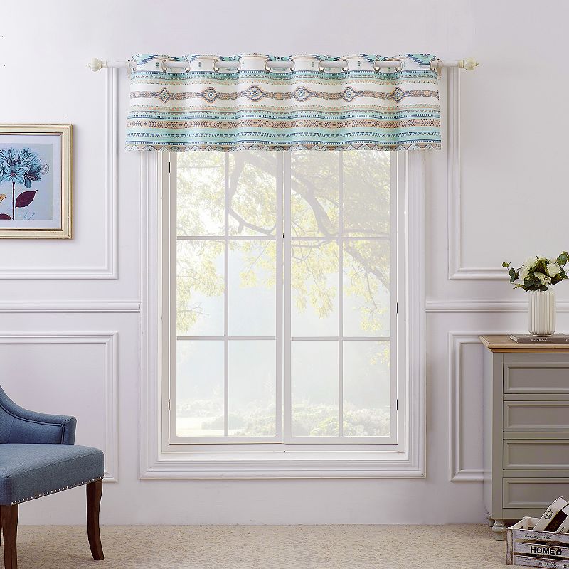 Barefoot Bungalow Phoenix Turquoise Window Valance