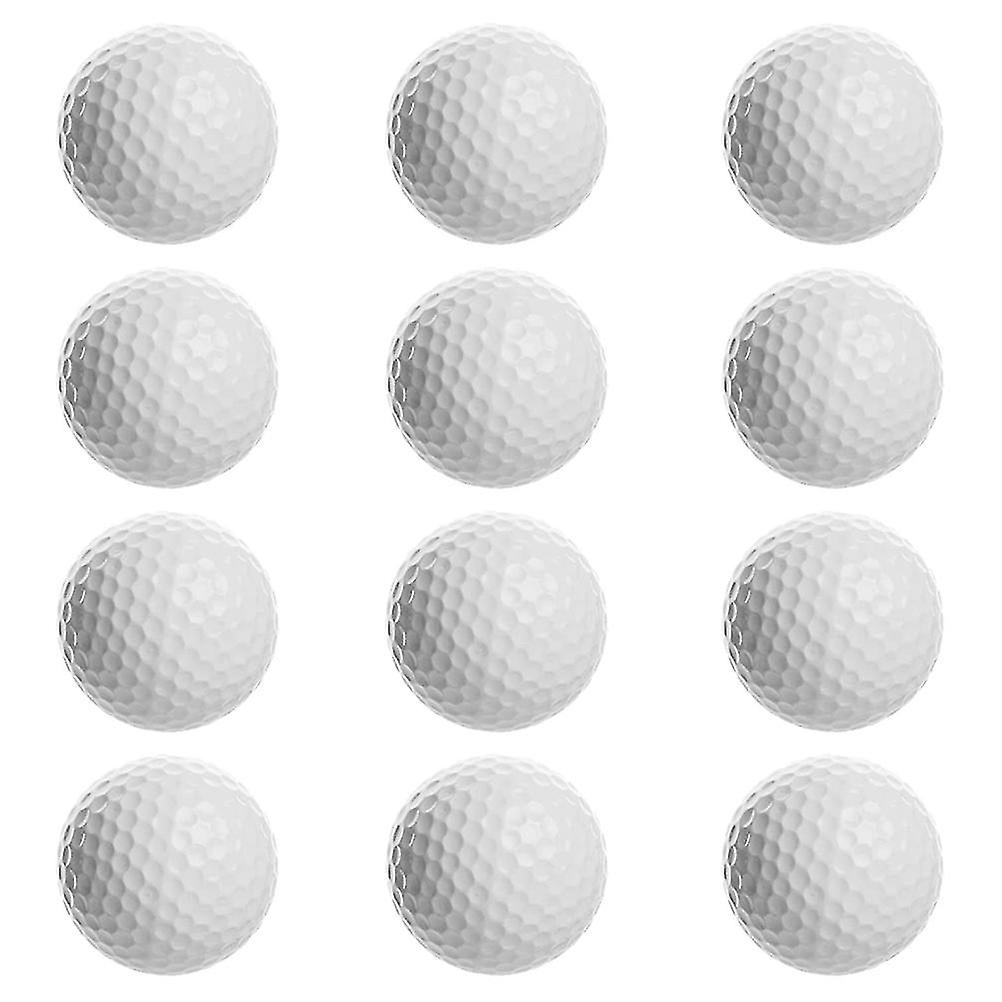 12 pcs Practice Balls White Balls for Swing Practice Driving Range Home Use