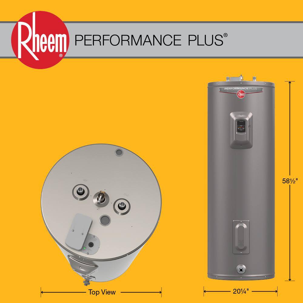 Rheem Performance Plus 50 Gal. Tall 9-Year 5500W Electric Tank Water Heater – WA OR Version XE50T09CG55U0