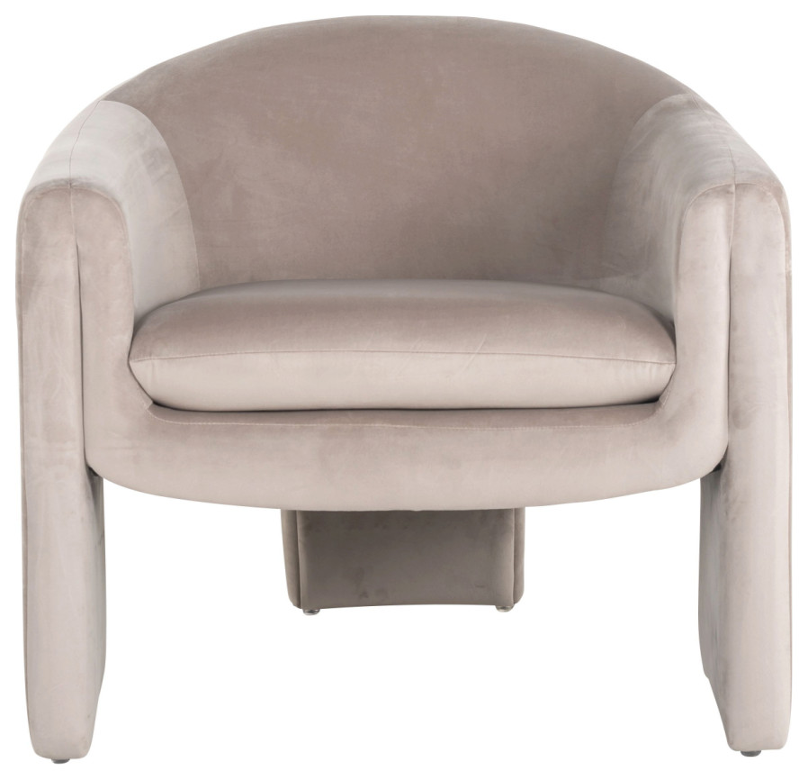 Modern Velvet Accent Armchair  OROA Charmaine   Midcentury   Armchairs And Accent Chairs   by Oroa   Distinctive Furniture  Houzz