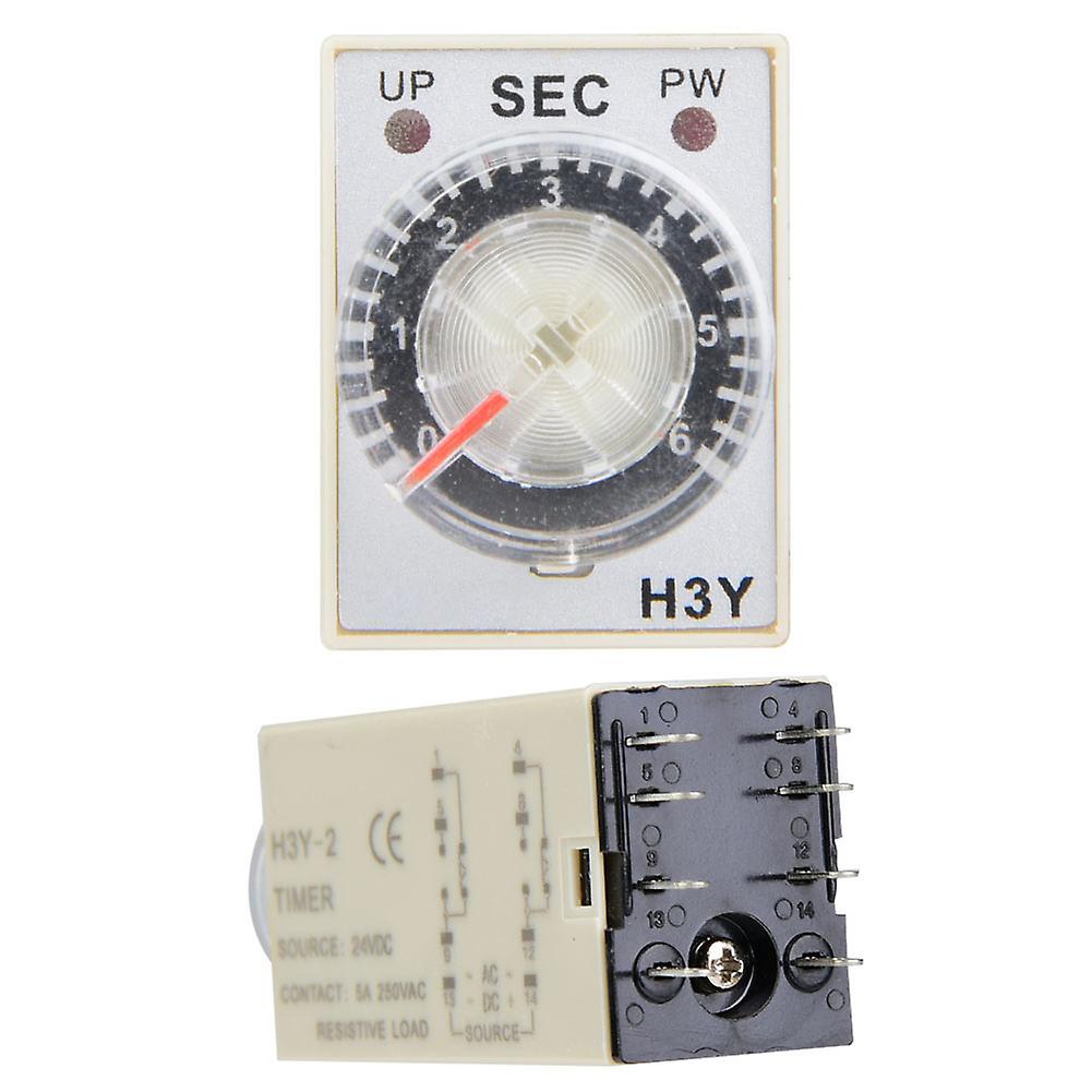 Time Relay 24v Dc， H3y-2 Delay Timer， Time Control Switch 6s