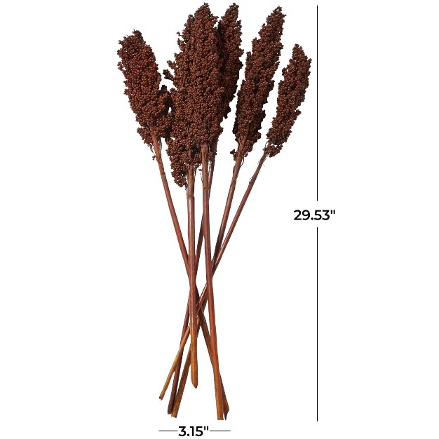 Dried Plant Corn Maze Natural Foliage With Long Stems Dark Brown Olivia amp May