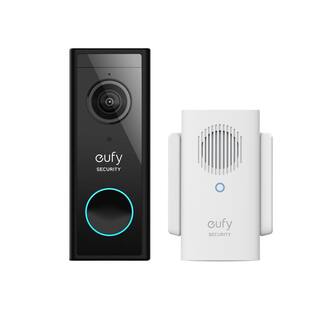 eufy Security Video Doorbell 2K Wi-Fi Wireless Smart Video Camera with Chime - Black T8212111