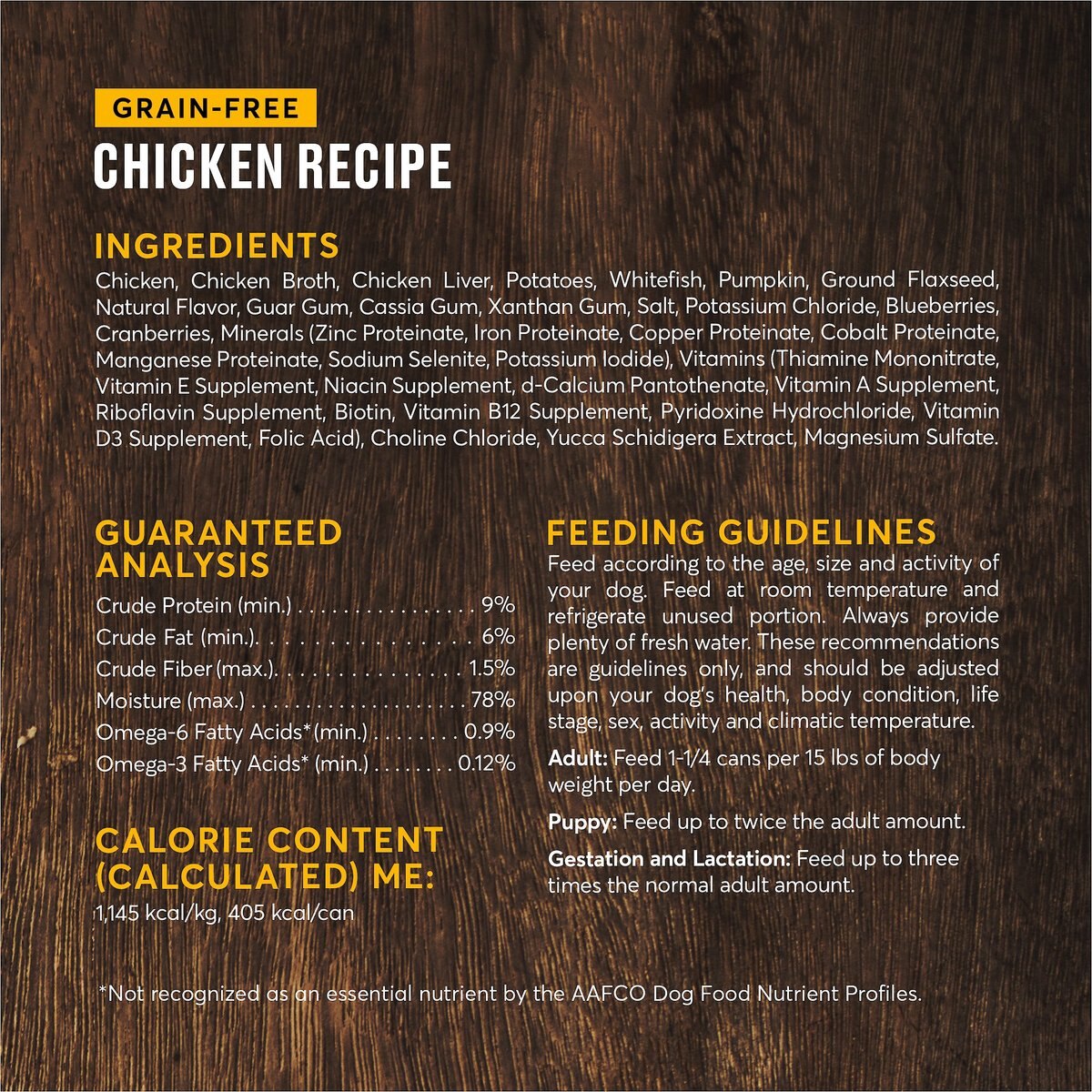 American Journey Chicken Recipe Grain-Free Canned Dog Food， 12.5-oz