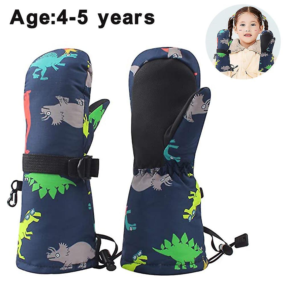 1 P Kids Gs Compatible With Boys Girls Ski Mittens Outdoor C