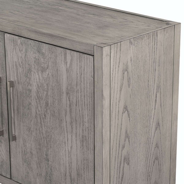 Wooden Storage Cabinet with 3 Metal handles and 3 Doors