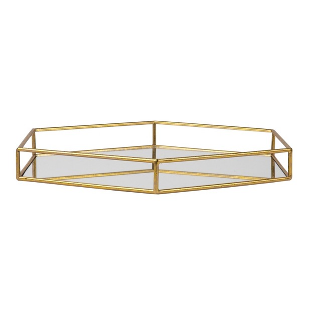 Kate And Laurel Felicia Tray 20x20 Gold