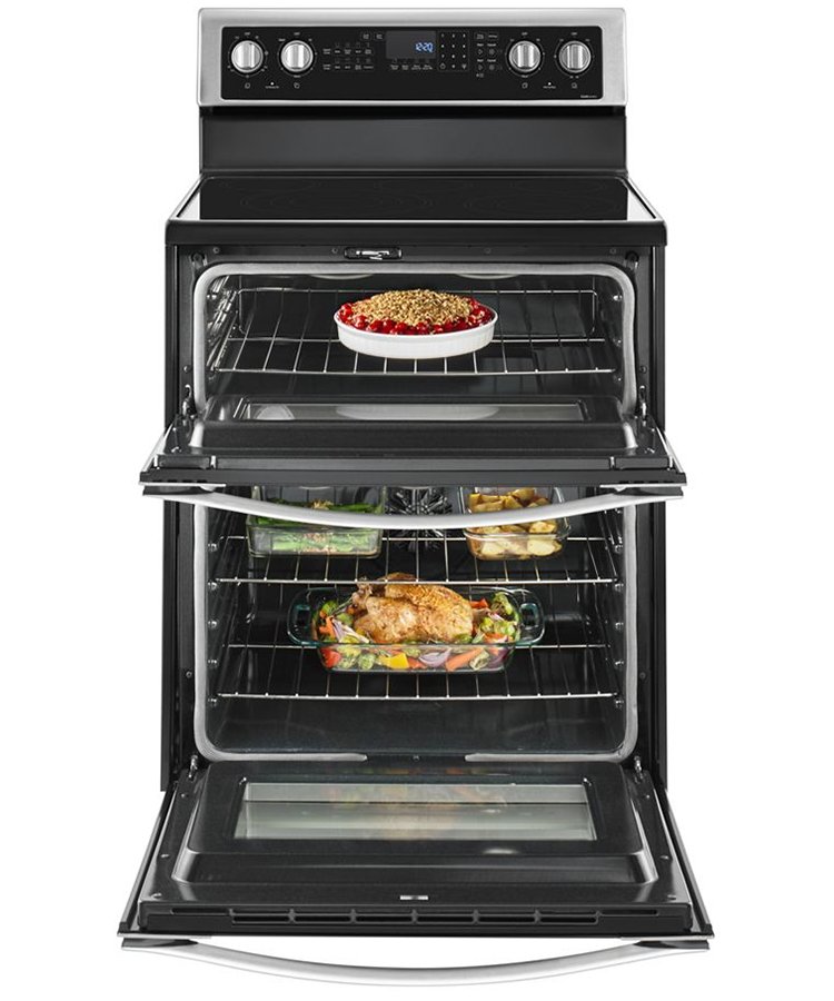 Whirlpool 6.7 Cu. Ft. Stainless Steel Electric Double Oven Range With True Convection