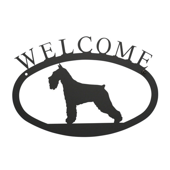 Village Wrought Iron WEL 242 S Schnauzer   Welcome...