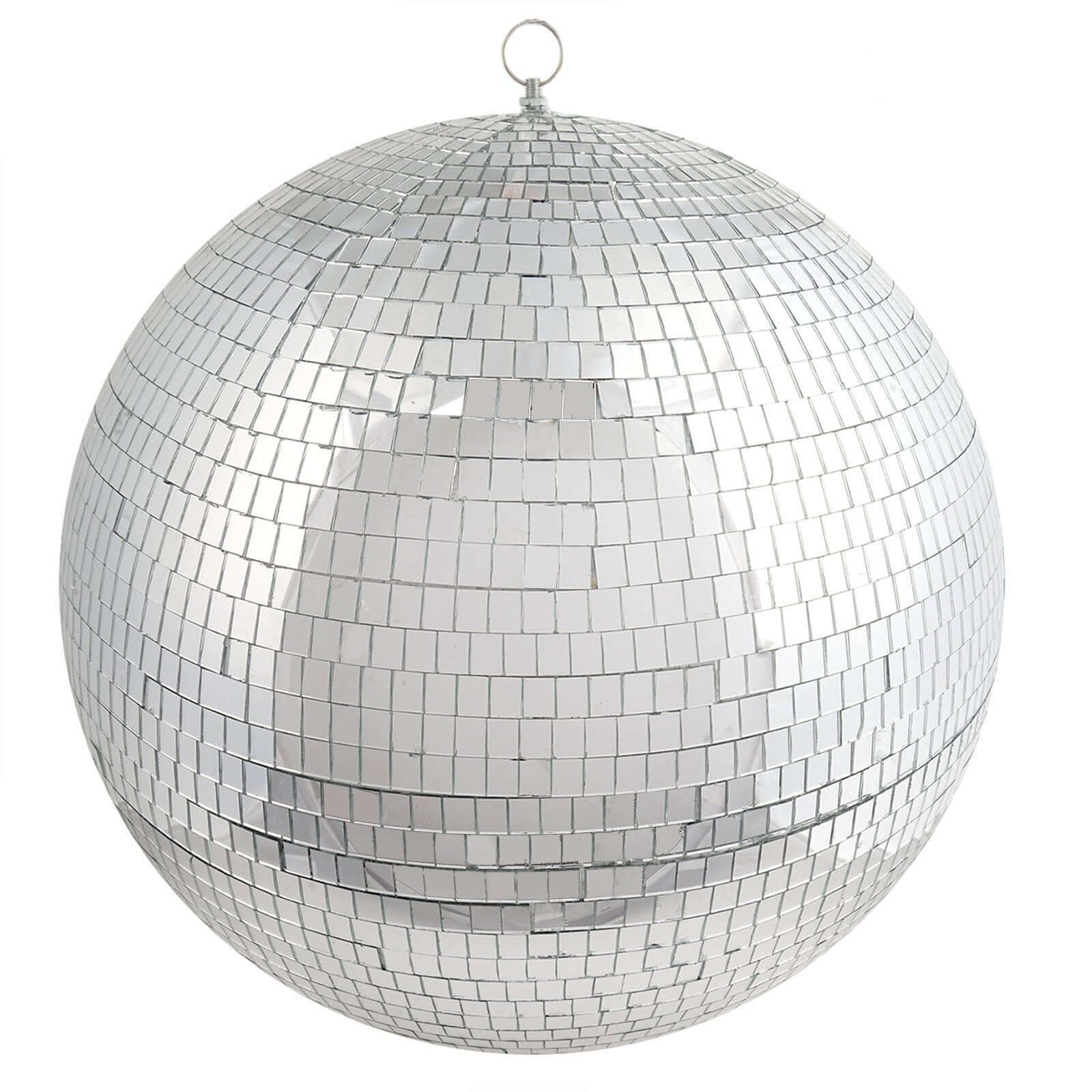 Large Silver Foam Disco Mirror Ball With Hanging Swivel Ring, Holiday Party Decor 20