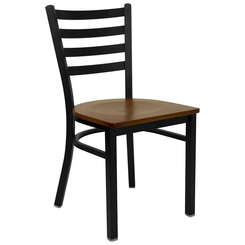 Ladder Back Metal Restaurant Chair   16.5\