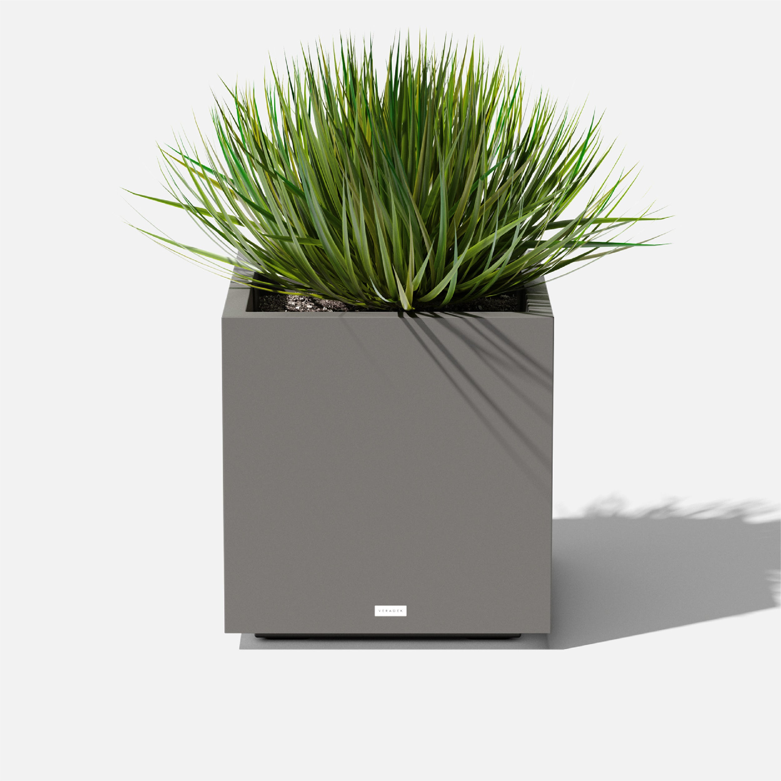 Veradek Block Series Cube Medium Planter Grey