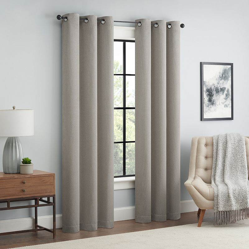 eclipse Magnitech Kaplan 100% Blackout 2 Window Curtain Panels