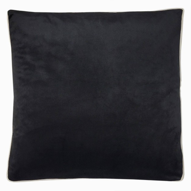 Chelsea Contrast Square Throw Pillow Black cream Edie home