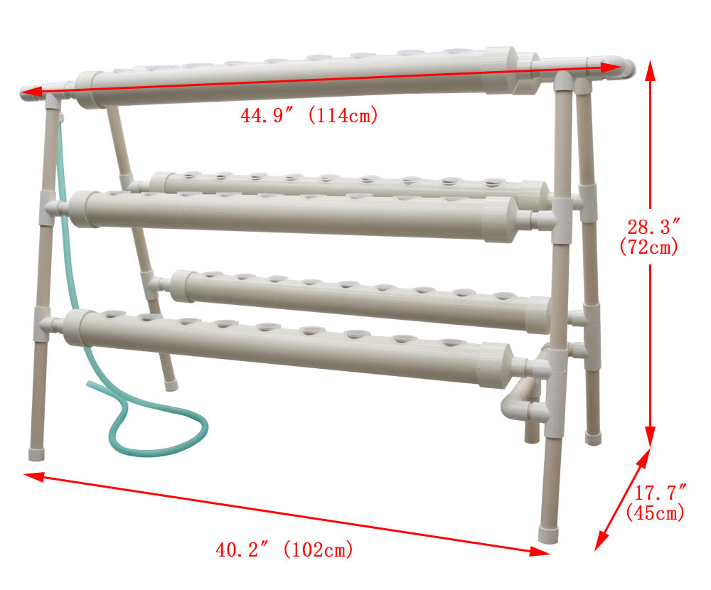 TECHTONGDA Hydroponic 54 Holes Site Grow Kit Double Side 6 Pipe Vegetable Planter Garden Indoor Plant Grow System