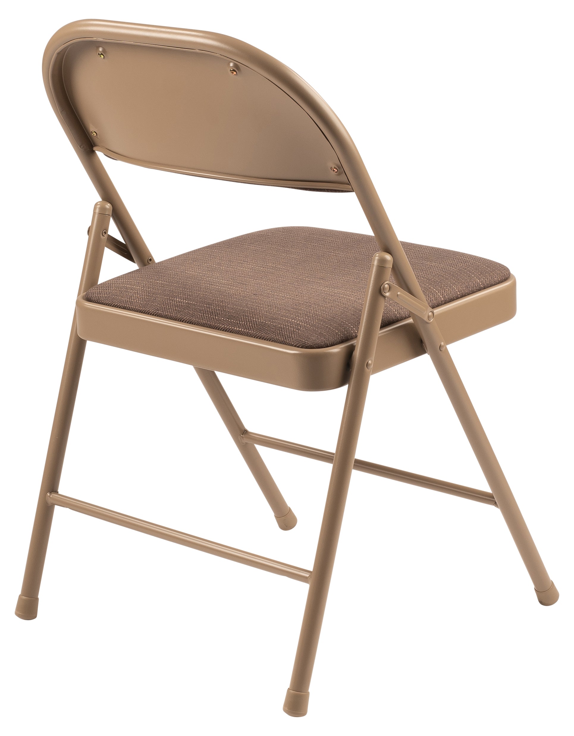 Commercialine® 900 Series Fabric Padded Folding Chair, Star Trail Brown (Pack of 4)